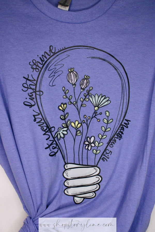 Let Your Light Shine (Matthew 5:16) Tee - READY TO SHIP