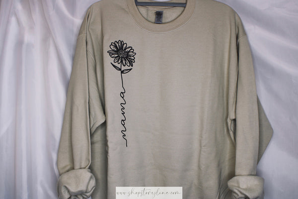 Mama Flower Stem Crewneck - READY TO SHIP