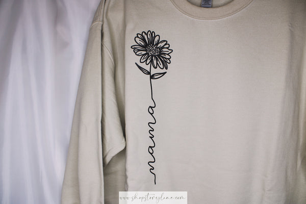 Mama Flower Stem Crewneck - READY TO SHIP