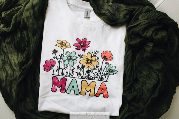 Mama Floral Tee - READY TO SHIP