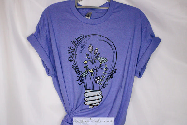 Let Your Light Shine (Matthew 5:16) Tee - READY TO SHIP