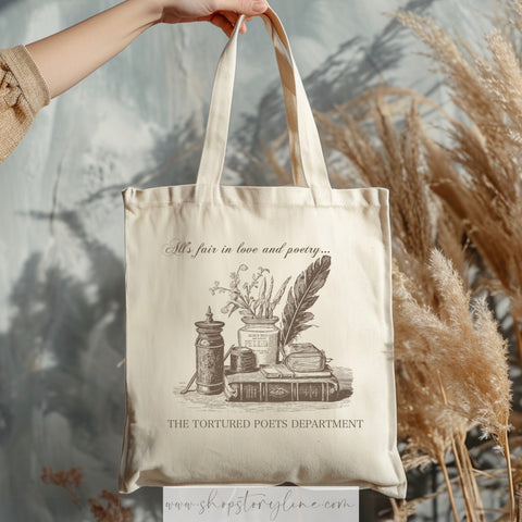 All’s Fair In Love And Poetry… Vintage Tote Bag