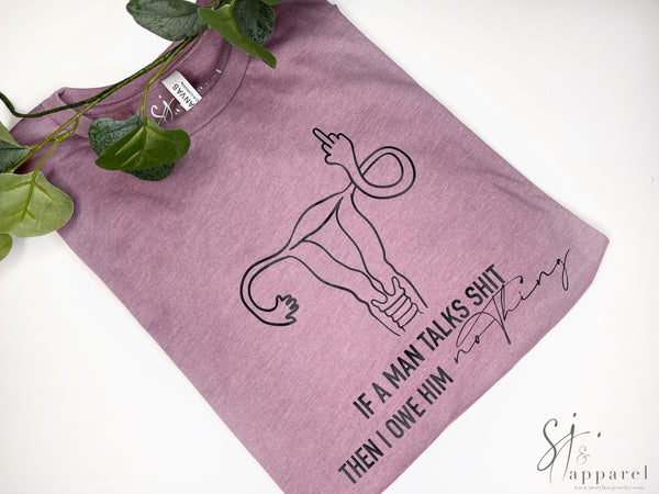 If A Man Talks Shit Uterus Tee