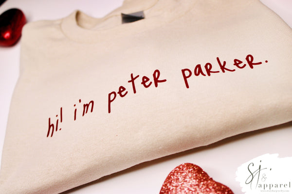 “hi! i’m peter parker” tee