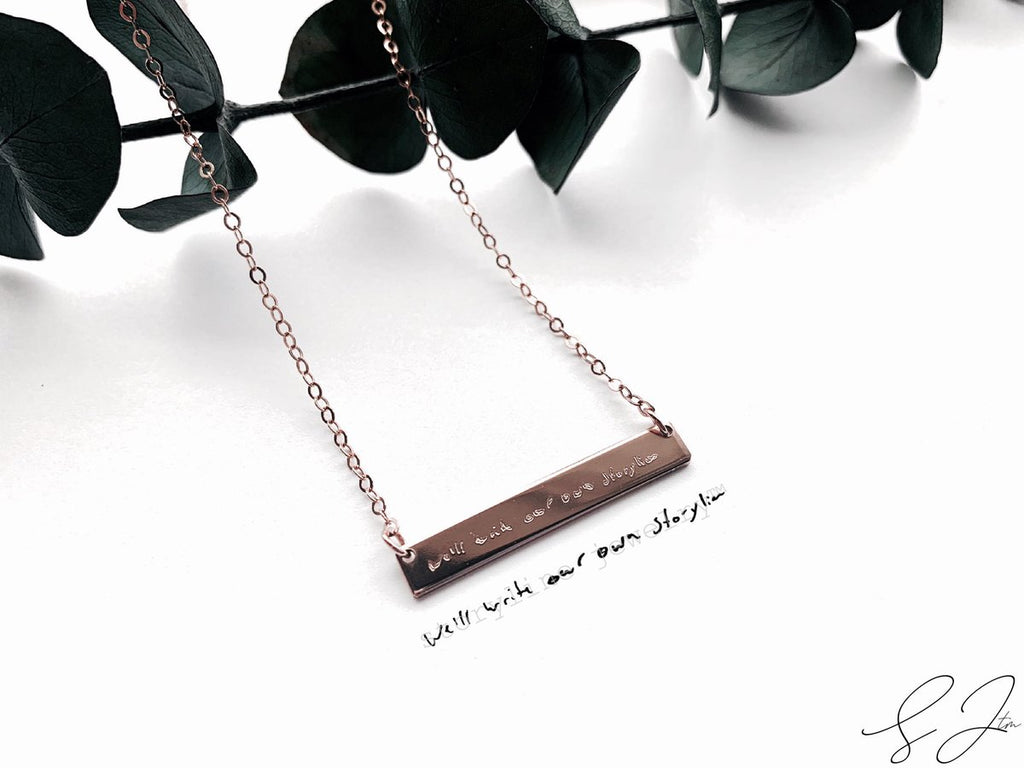 Handwritten: The Rose Gold Bar