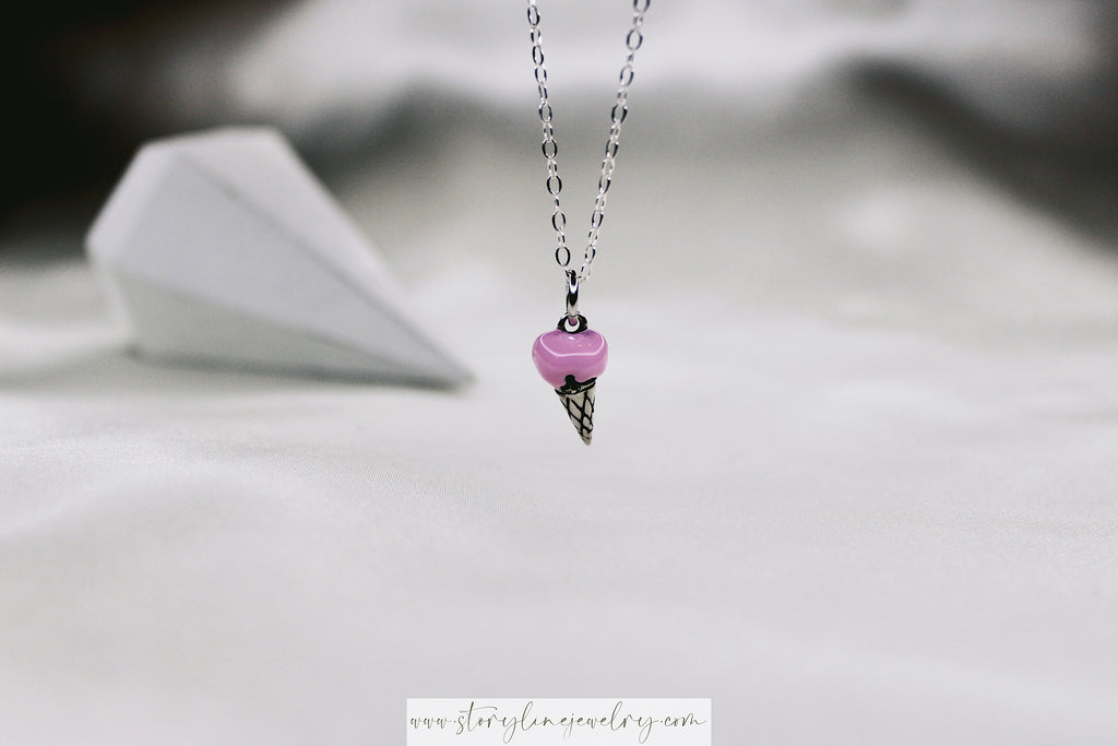 Strawberry Ice Cream Necklace