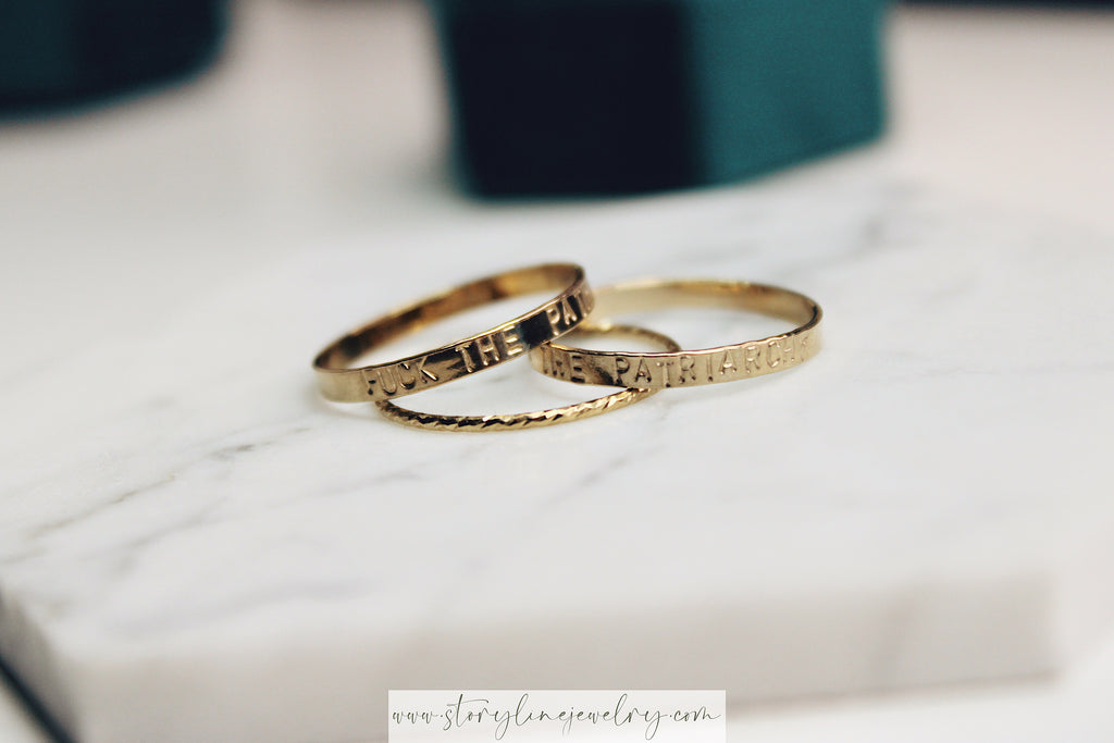 Fuck The Patriarchy Ring / Stack