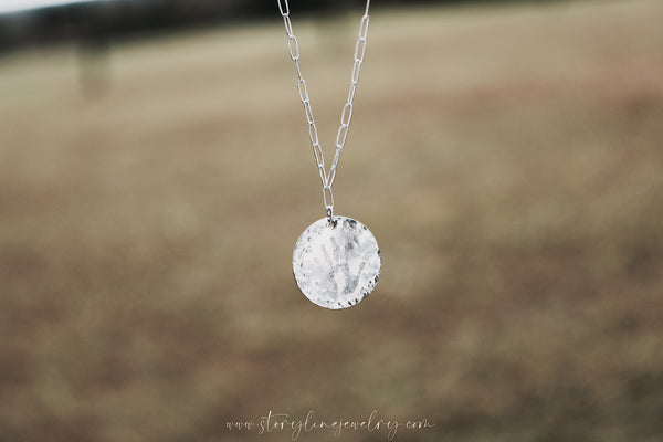 The Handprint Necklace {sterling silver}