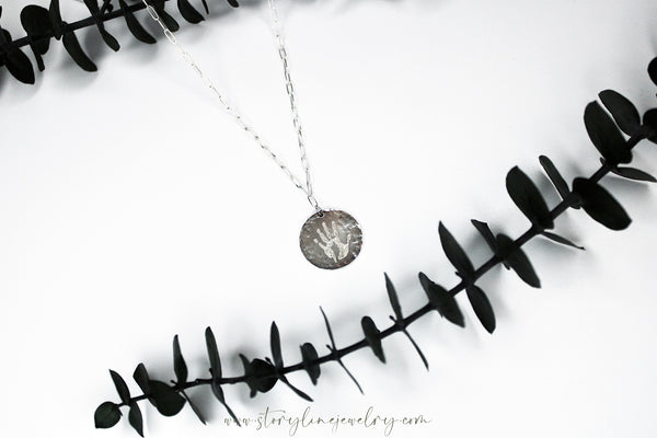 The Handprint Necklace {sterling silver}