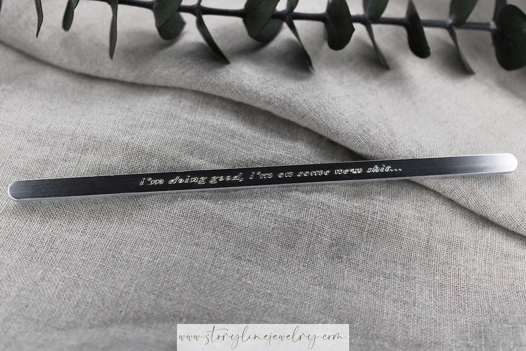 The “I’m Doing Good" Lyric Cuff Bracelet