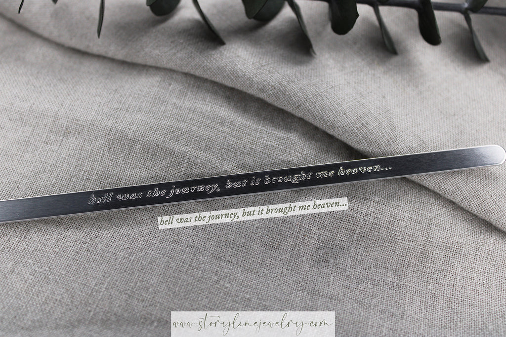 The "Hell Was The Journey" Lyric Cuff Bracelet